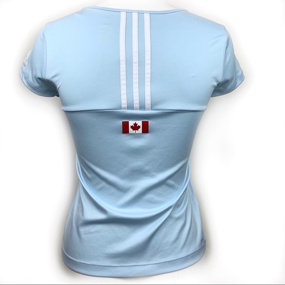 ADIDAS Baby Blue Canada Olympic Sport T Shirt M - Picture 4 of 8